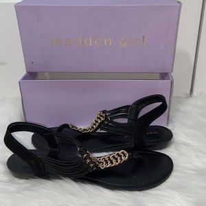 ✨2/$20✨ Madden girl Taffeta black rhinestone sandal 9